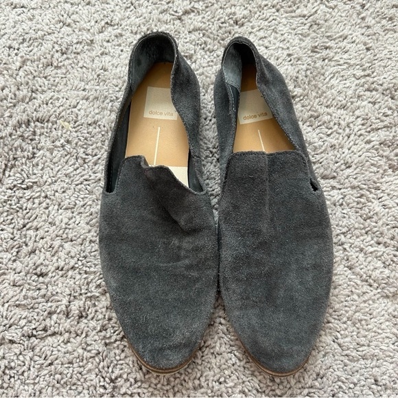 Dolce Vita Super Soft Gray Suede Driver Moccasin Flats Sz 8 - Picture 1 of 8